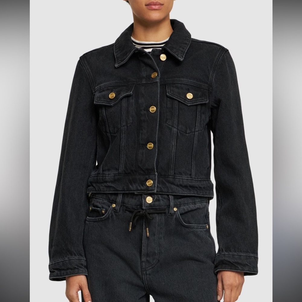 Ganni Charcoal Denim Jacket